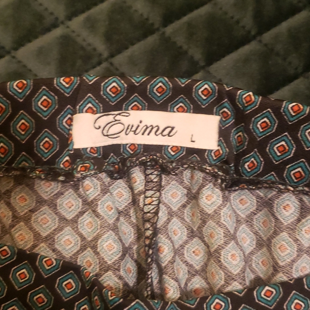 Evima high waisted patterned pleated slacks - Picture 6 of 6